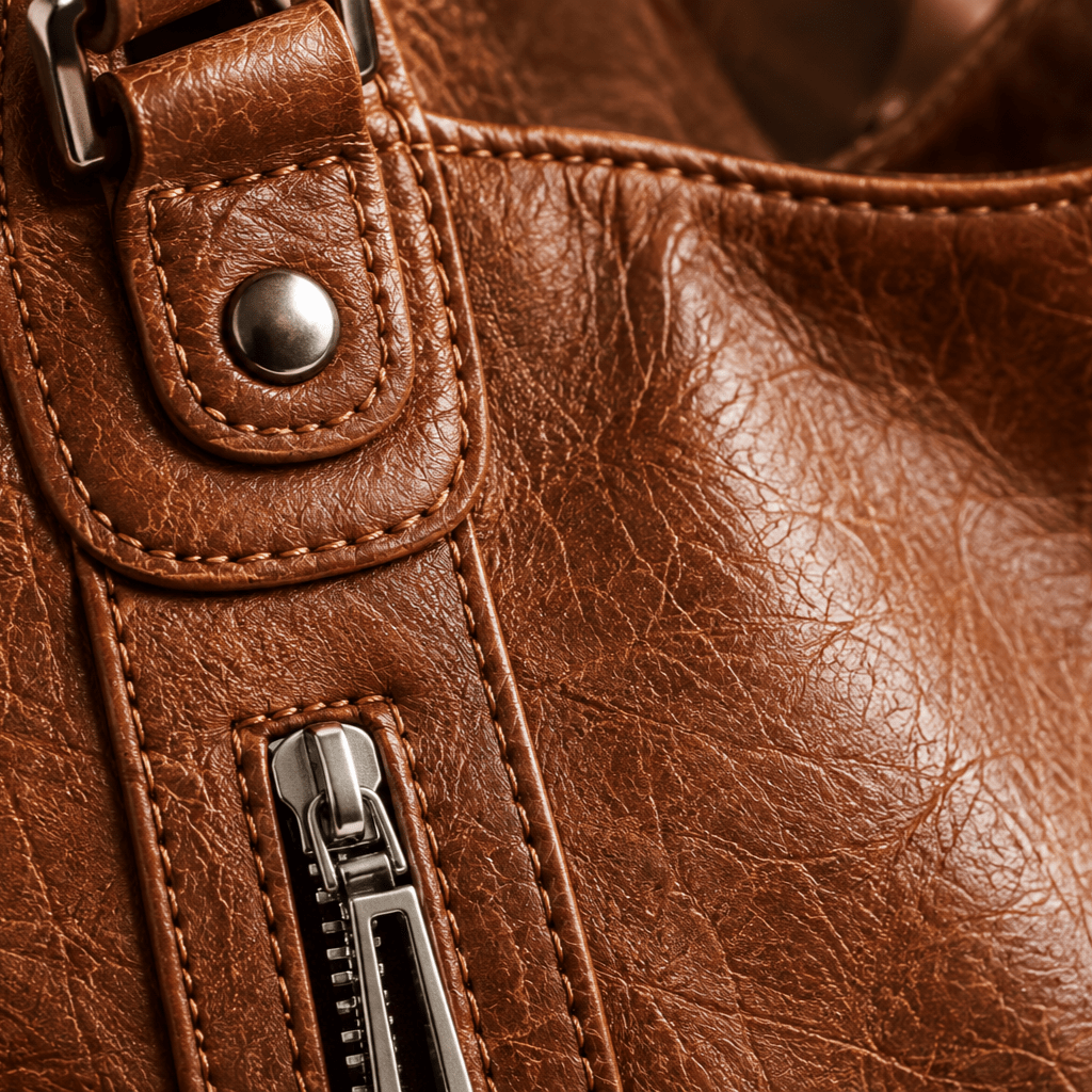 Sac à main Nara en cuir vegan, poches zippées sur l'avant – Divona