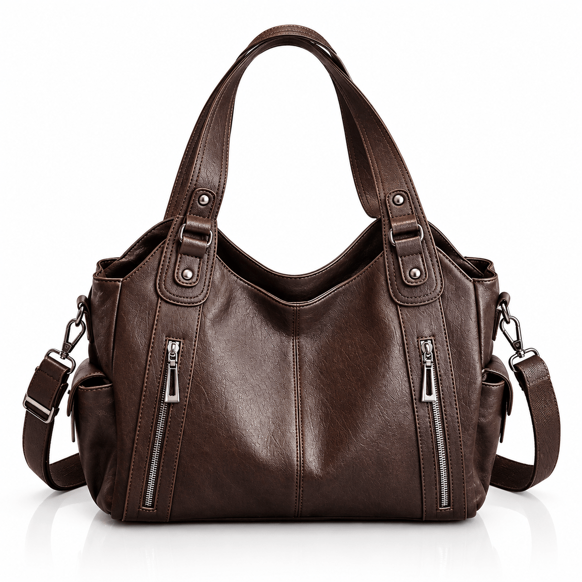 Sac à main Nara en cuir vegan souple, bandoulière amovible – Divona