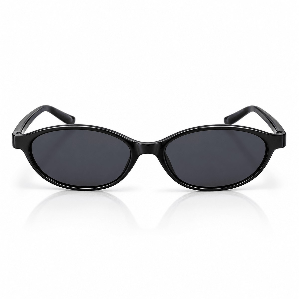 Lunettes de soleil Shade, monture ovale fine d'inspiration rétro – Divona