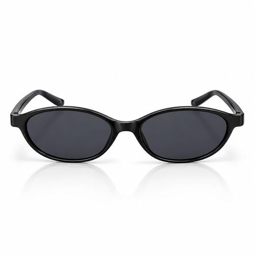 Lunettes de soleil Shade, monture ovale fine d'inspiration rétro – Divona